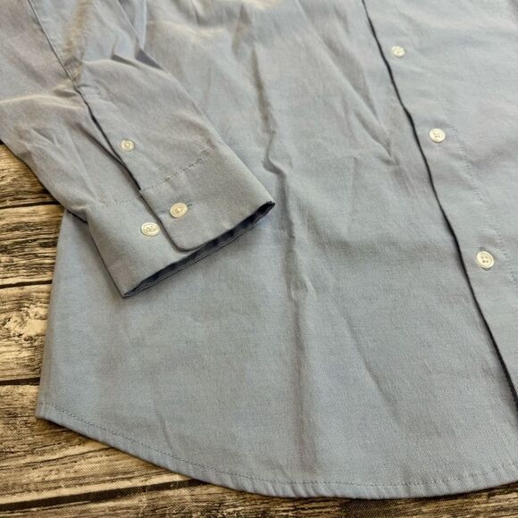 PX Men's Long Sleeve Button Up Dress Shirt M Med Medium Light Baby Blue NEW NWT - Picture 6 of 11
